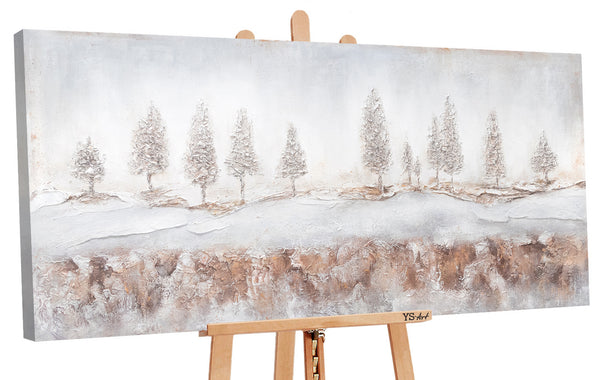 The painting "Dawn" – the textural softness of a winter morning