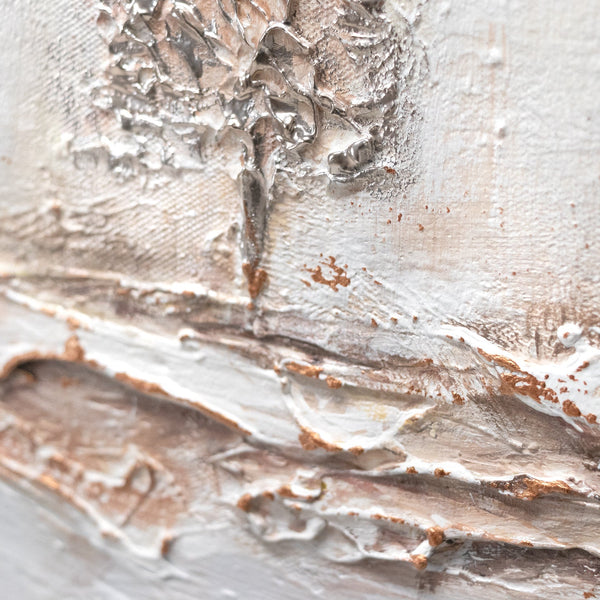 The painting "Dawn" – the textural softness of a winter morning