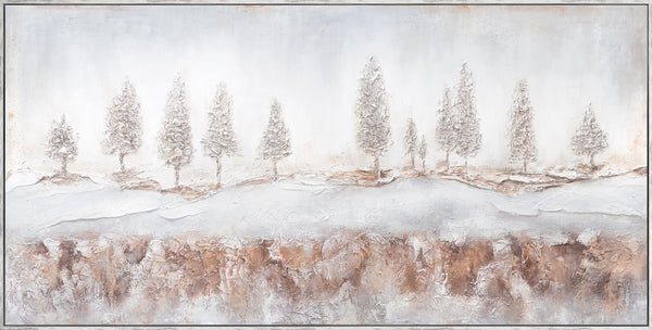 The painting "Dawn" – the textural softness of a winter morning