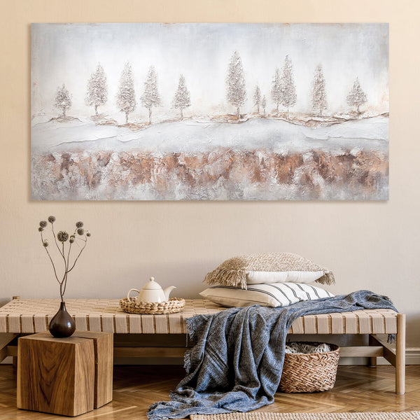 The painting "Dawn" – the textural softness of a winter morning