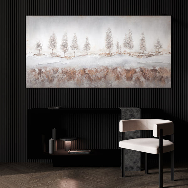 The painting "Dawn" – the textural softness of a winter morning
