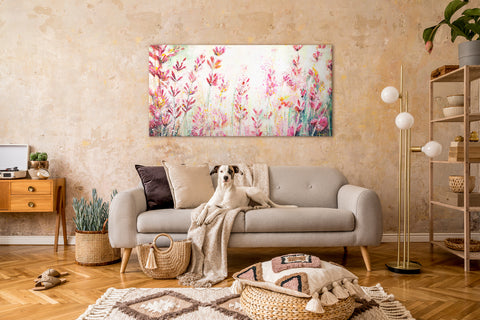 bright acrylic flower paintings