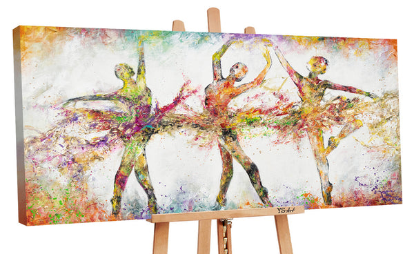 Painting "Bright Ballet" - ballerinas in an explosion of colors