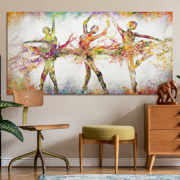 Painting "Bright Ballet" - ballerinas in an explosion of colors