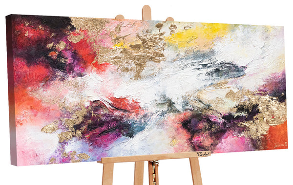 Painting "Bright Garden" - the energy of flowers in an abstract style