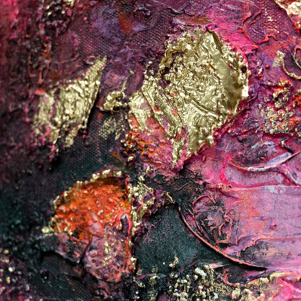 Painting "Bright Garden" - the energy of flowers in an abstract style