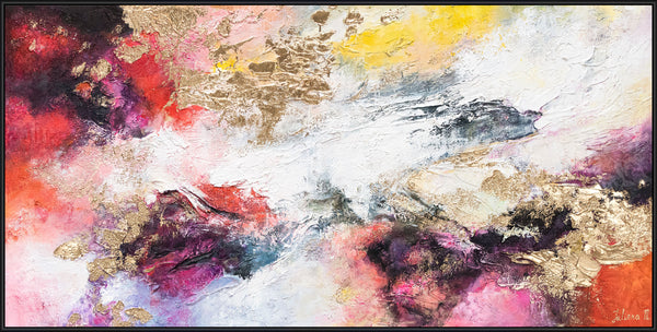 Painting "Bright Garden" - the energy of flowers in an abstract style