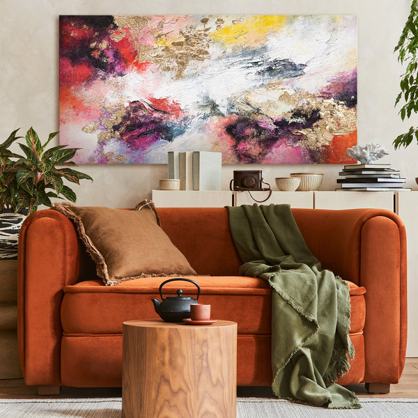 Painting "Bright Garden" - the energy of flowers in an abstract style