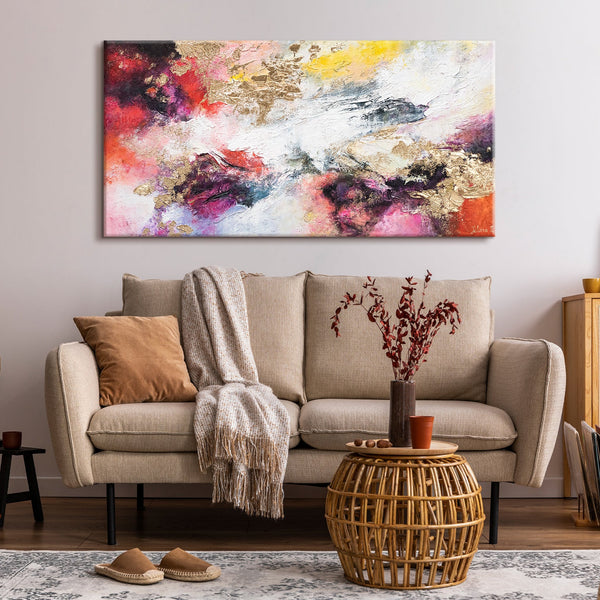 Painting "Bright Garden" - the energy of flowers in an abstract style
