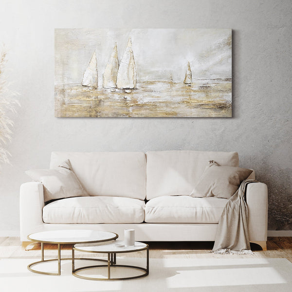 The painting "Sunshine" is a minimalist marine composition