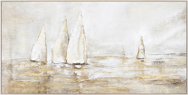 The painting "Sunshine" is a minimalist marine composition