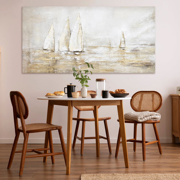 The painting "Sunshine" is a minimalist marine composition