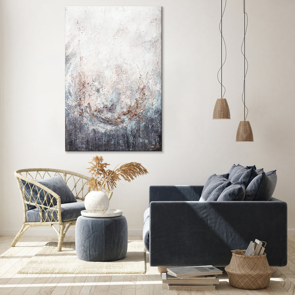 The painting "Ensemble" - a depth of calm with an accent of bronze