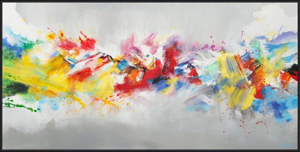 The painting "Colorful Life" is an explosion of colors and emotions