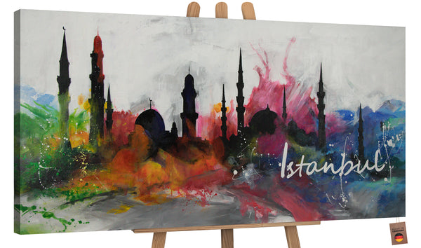 The painting "Istanbul" - oriental architecture in an explosion of colors