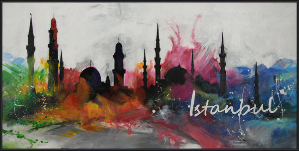 The painting "Istanbul" - oriental architecture in an explosion of colors