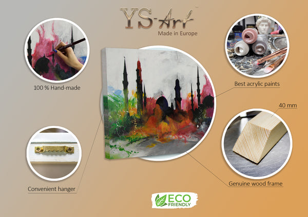 The painting "Istanbul" - oriental architecture in an explosion of colors