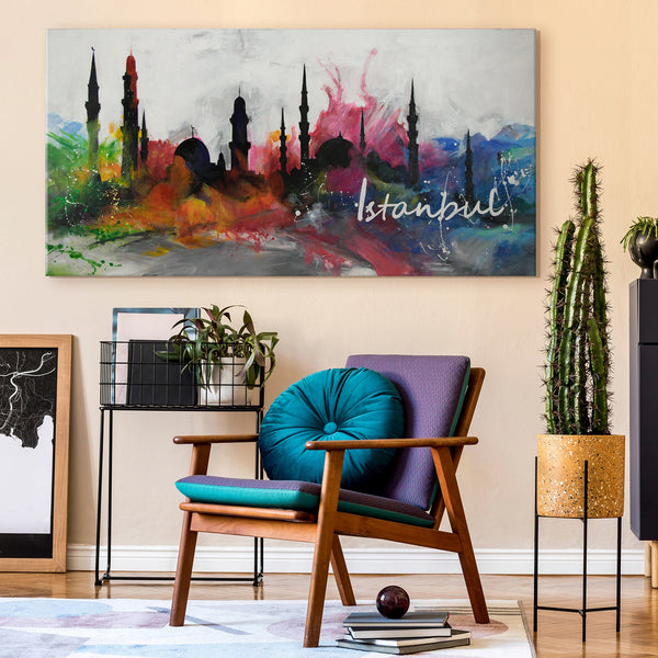 The painting "Istanbul" - oriental architecture in an explosion of colors