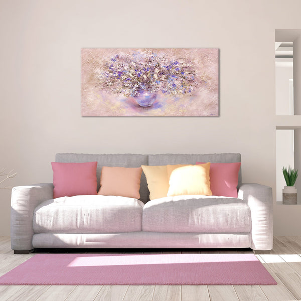 Painting "Still Life" - floral abstraction in delicate tones