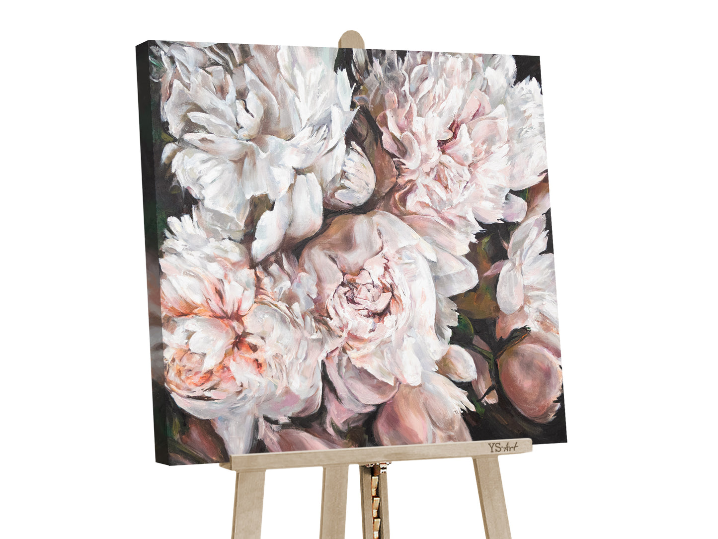 Wall art framed canvas painting "Bouquet of Peonies"