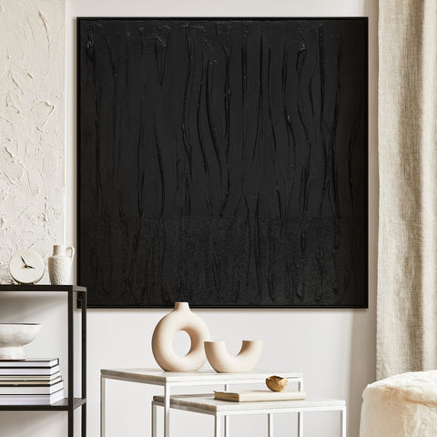 black painting large artwork for wall
