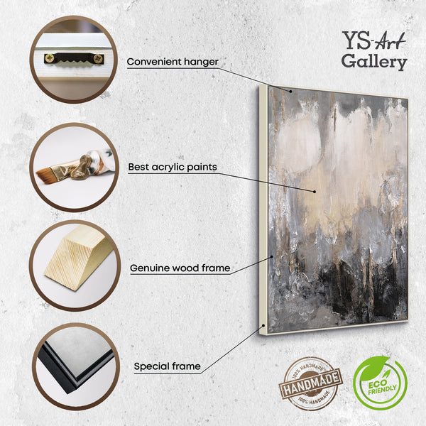 The painting "The Path to Light" is a modern abstraction in a vertical format