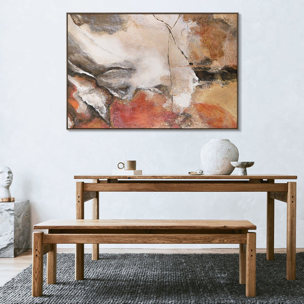 The painting "Element of the Earth" is a textured abstraction with character