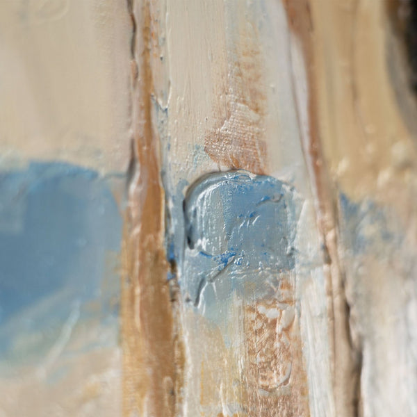 The painting "Touch of Harmony" is a vertical abstraction with elements of movement.