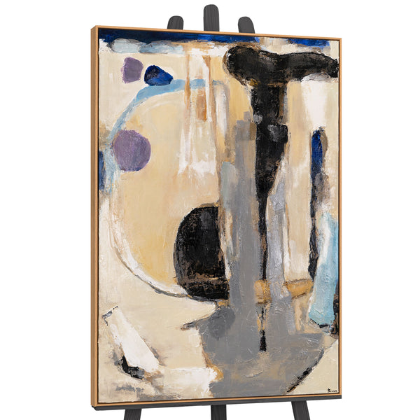 The painting "Touch of Harmony" is a vertical abstraction with elements of movement.