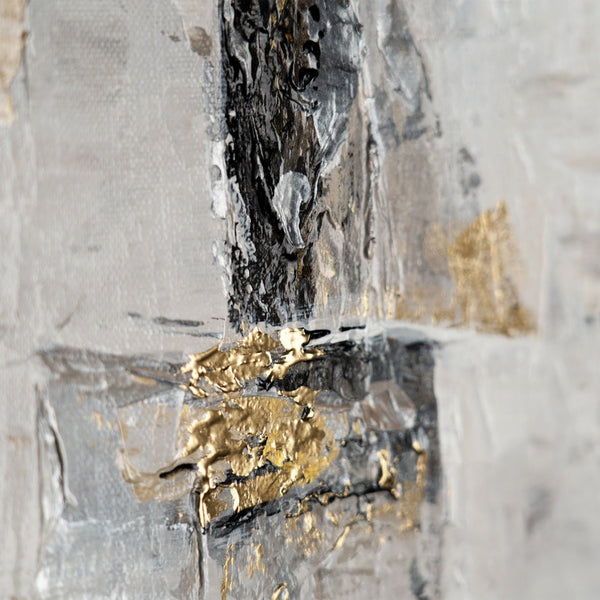The painting "Sails of Calm" is a vertical marine abstraction in warm tones.