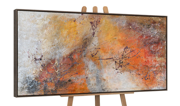 The painting "Impulse of Flame" is an abstract canvas with explosive energy