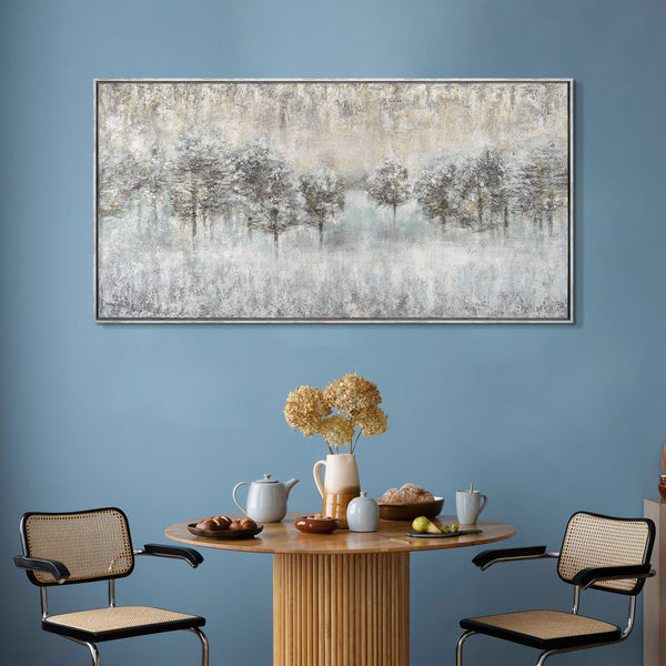 The painting "Symbolic Light" is a horizontal abstraction with figures