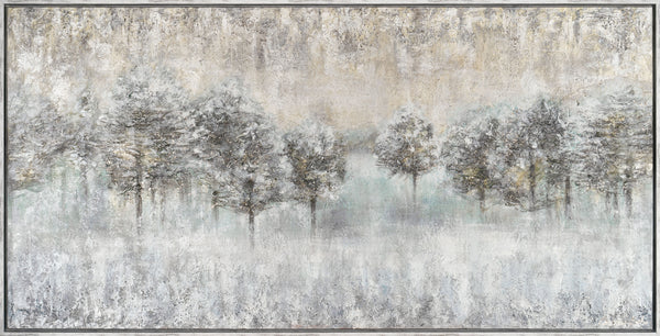 The painting "Symbolic Light" is a horizontal abstraction with figures
