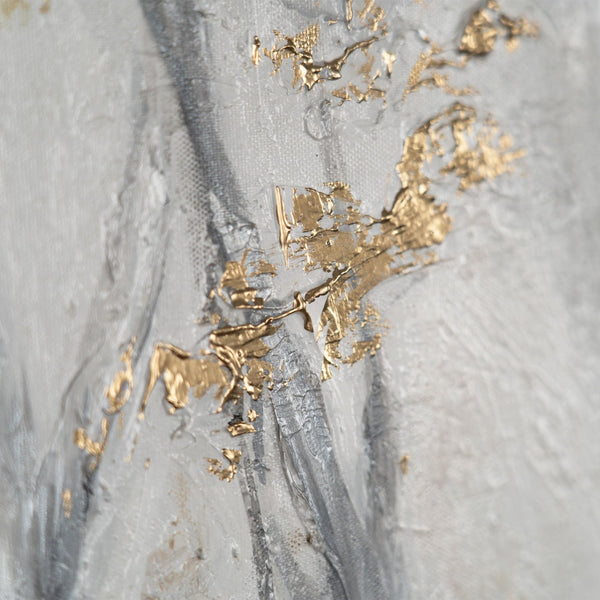 The painting "Silent Morning in the Golden Forest" - the contrast of light and structure