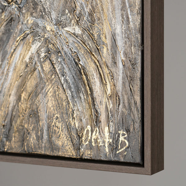 The painting "Silver Air of Daisies" is an exquisite botanical tranquility