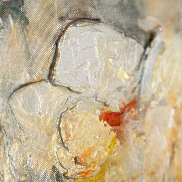 The painting "Light of Floral Silence" is an airy floral abstraction