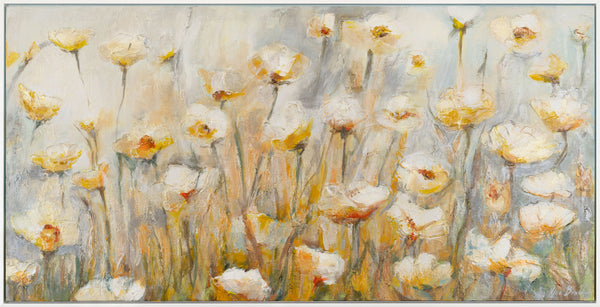 The painting "Light of Floral Silence" is an airy floral abstraction