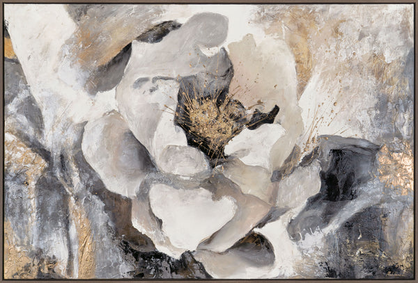 Painting "Magic in Petals" - three-dimensional floral abstraction
