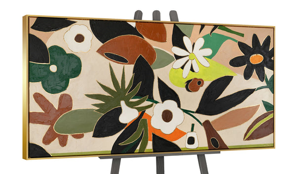 The painting "Floral Order" is a decorative stylization of nature