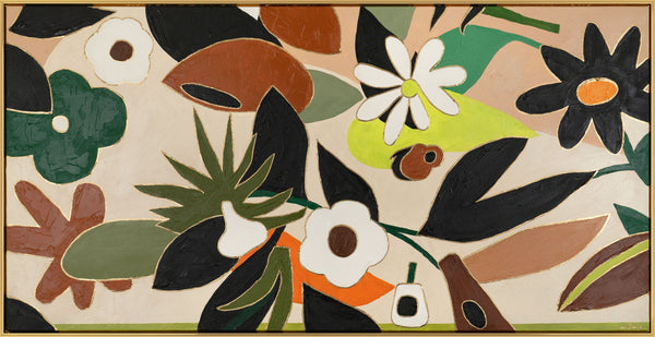 The painting "Floral Order" is a decorative stylization of nature