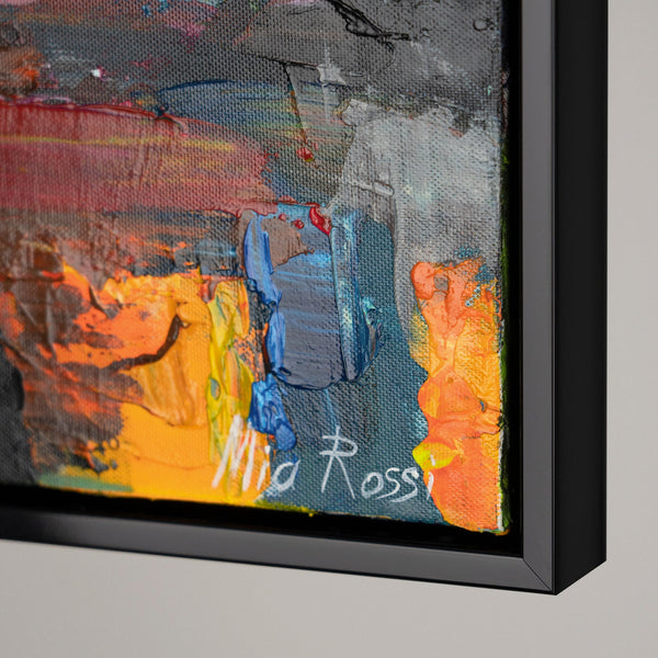The painting "City after the Rain" is a vivid urban impressionism
