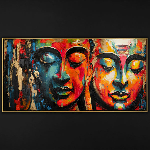 The painting "State of Calm" is an abstract duet in the oriental style