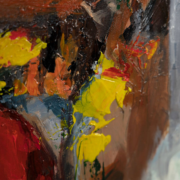 The painting "A Walk in Paris" is a romantic story with the Eiffel Tower