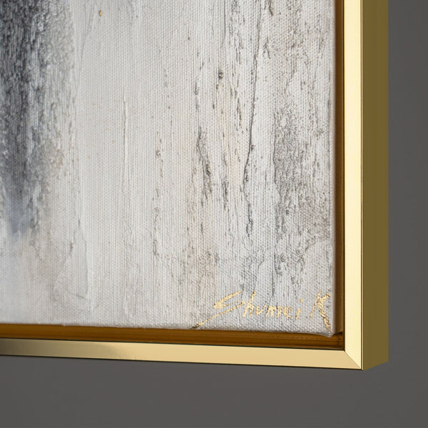 The painting "Moon Gold" is an abstraction with the atmosphere of night glow.