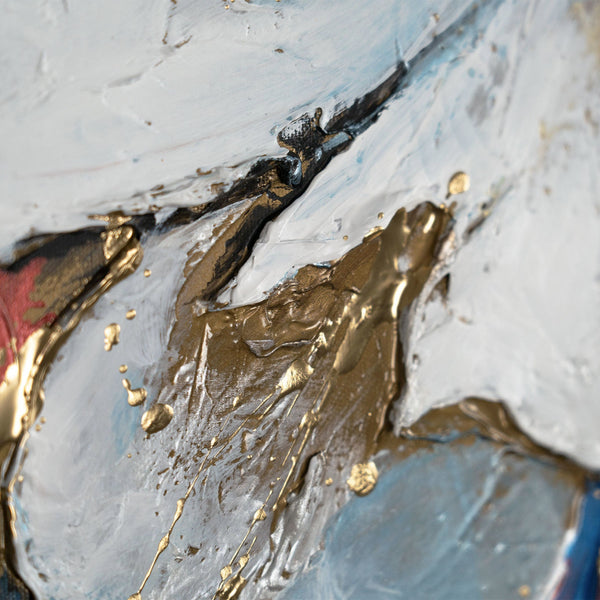 The painting "Flower of Light" is a luxurious abstract floristry