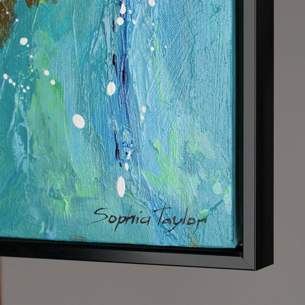 The painting "The King of Color" is an expressive portrait of a lion
