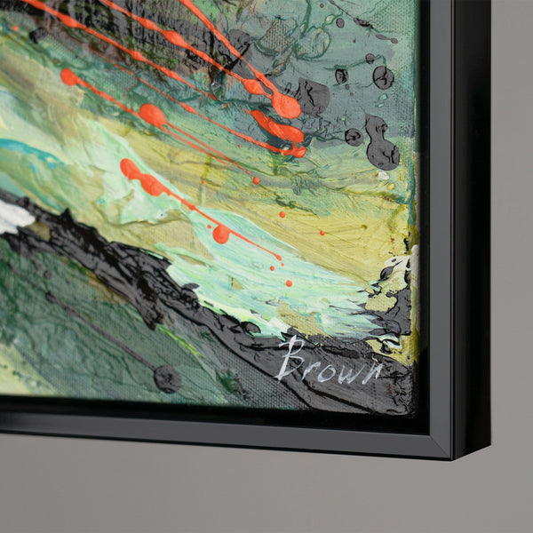 The painting "The Look" is an expressive portrait of a cat