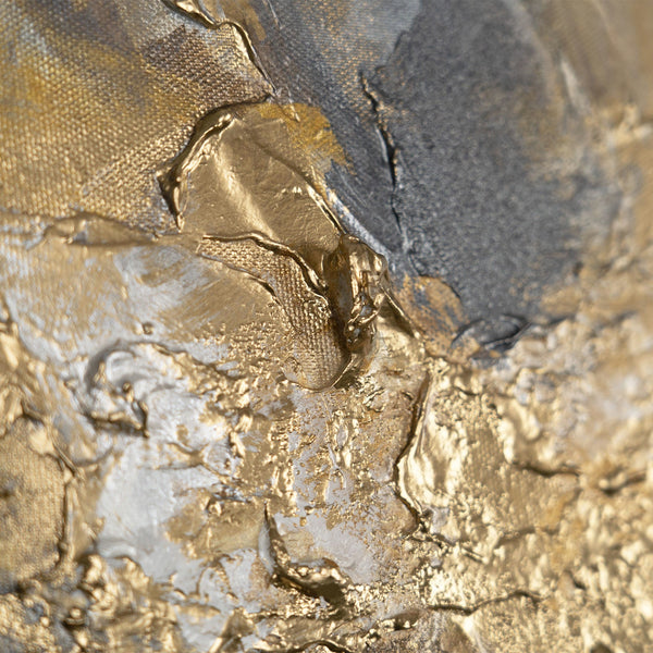 The painting "Golden Voltage" is an abstraction with a relief effect
