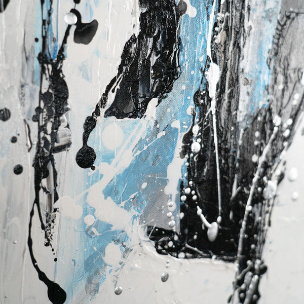 The painting "Urban Rhythm" is an abstraction with the energy of a metropolis