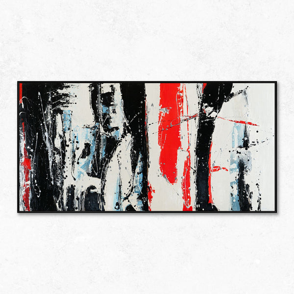 The painting "Urban Rhythm" is an abstraction with the energy of a metropolis